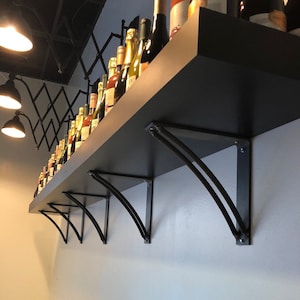 Steel Bracket, SOLD INDIVIDUALLY, Decorative Support, Modern Bracket, Bathroom Shelves, Pantry Shelf, Mudroom Bracket, Commercial Support