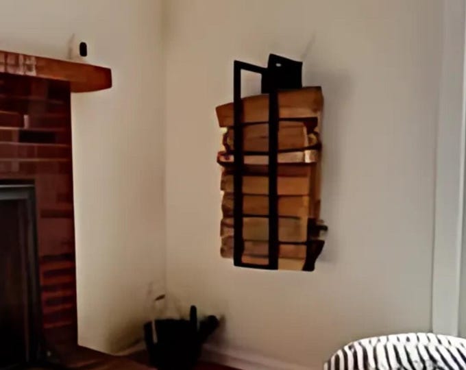 Industrial Farm Co, Firewood Rack, Firewood Holder Indoor and Outdoor, Floor Standing, Wall Mounted, Firewood Storage, Fire Pit Accessories