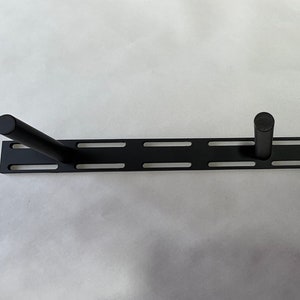 2&quot; Powder Coated Black Back Plate - Heavy Duty Floating Shelf Bracket - Ideal for Shelves 3-4 Inches Thick