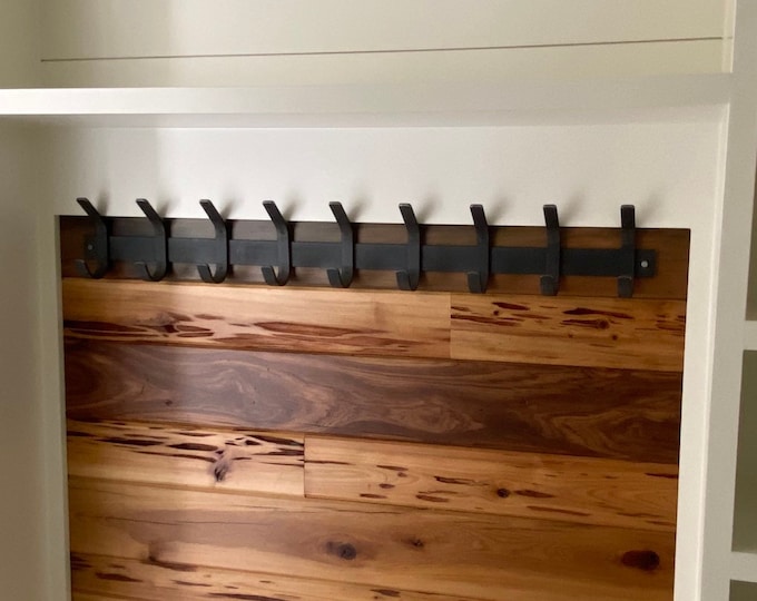 Farmhouse Coat Rack With Hooks 2" wide backplate with 1" wide hooks - Bestseller