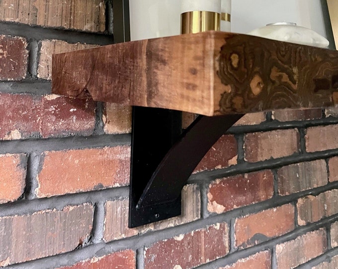 4" Wide With 3" Wide Support, Metal Industrial, Book Shelf Bracket, Modern Farmhouse Kitchen Shelf Bracket Decorative, Shelf Support Bracket