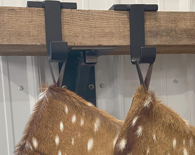 Metal Stocking Hook  Fireplace Mantel Holder Christmas Decoration Holiday Home Farmhouse Style Industrial Design Rustic Decor Fireplace