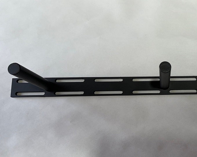 2" Powder Coated Black Back Plate - Heavy Duty Floating Shelf Bracket - Ideal for Shelves 3-4 Inches Thick
