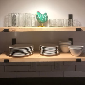 kitchen open shelving supports