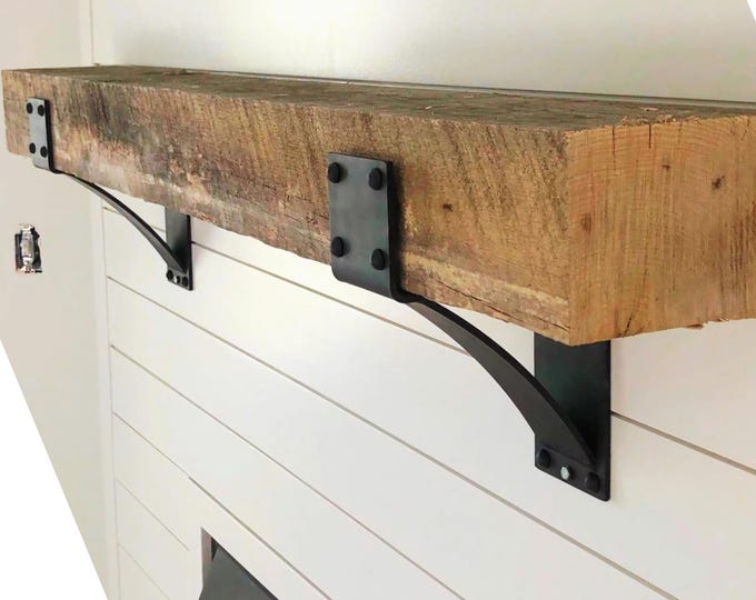 Rustic Modern Fireplace Mantel Bracket | Handmade Steel Corbel | Farmhouse Shelf Support | Industrial Decor | Made in the USA | Heavy-Duty