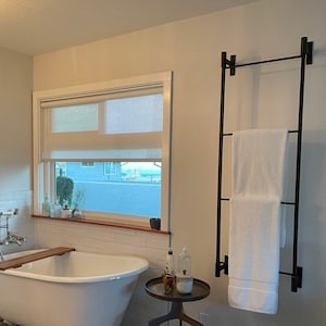 Bathroom wall mounted towel bar