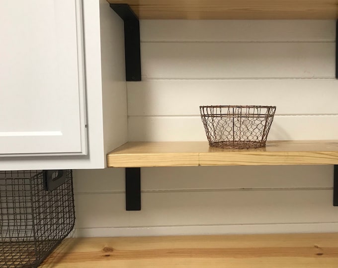 2" Wide -"L" Style Shelving Bracket - L Bracket, Minimalist Shelf Bracket, Shelfie, Shelf Bracket, Metal Shelf Bracket, Iron Bracket