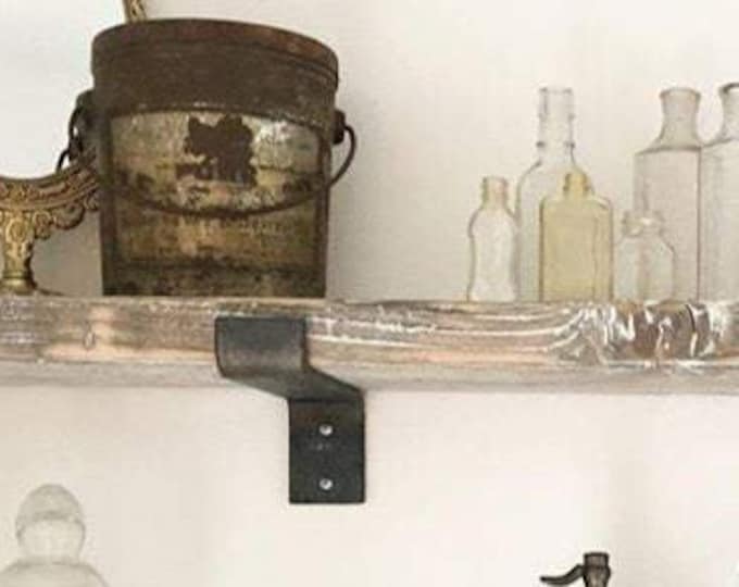 Rustic Farmhouse Laundry Room Shelf Bracket - Mudroom Storage and Organization - Rustic Floating Shelves Brackets - Ideal for Mud Room Decor