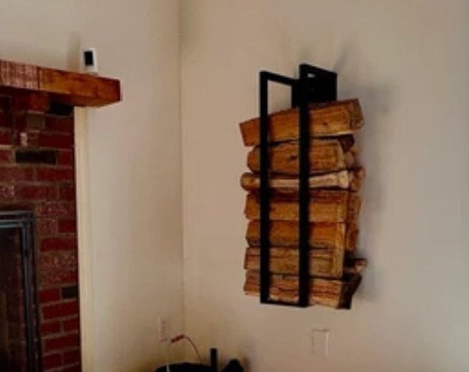 Industrial Farm Co, Firewood Rack, Firewood Holder Indoor and Outdoor, Floor Standing, Wall Mounted, Firewood Storage, Fire Pit Accessories