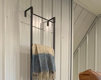 Wall-Mounted Ladder, Floor Standing Blanket Ladder, Iron Ladder, Home Furniture, Industrial Ladder, Farmhouse Decor, Home Decor, Storage