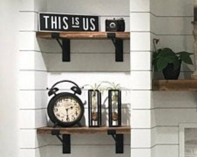 Farmhouse "Z" shelf bracket with support bar - SOLD INDIVIDUALLY