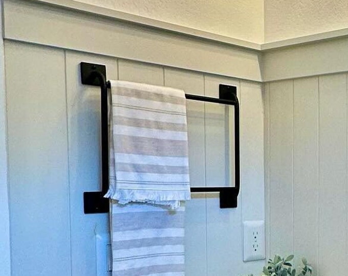 Hand Towel Holder for Wall Towel Rack for Bathroom Wall Mounted Towel Hanger Black Metal Gold Copper Bathroom Accessories Hand Towel Rack