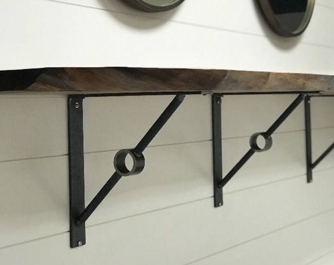 2" wide Shelving Bracket with decortative support bar- SOLD INDIVIDUALLY