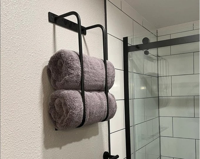 The Tyler Style Bathroom Towel Organizer, Bathroom Organization for Small Spaces