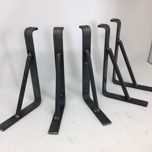 Iron Shelf Bracket with Lip - Strong Steel Support, 1 1/2” Wide