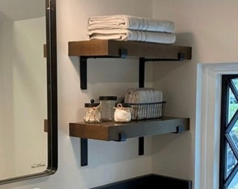 Bathroom Shelf Bracket, Bathroom Storage Shelves, Bathroom Shelve over Toilet, Bathroom Shelves and Towel  Rack, Bathroom Décor