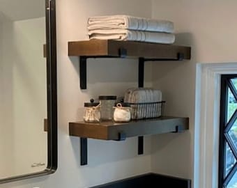 Bathroom Shelf Bracket, Bathroom Storage Shelves, Bathroom Shelve over Toilet, Bathroom Shelves and Towel  Rack, Bathroom Décor