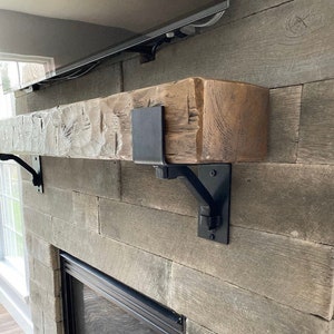 Heavy Duty Rustic Mantel Supports by Industrial Farm Co