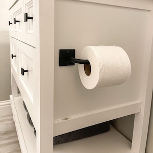 Metal Toilet Paper Holder, Wall or Cabinet Mounted Toilet Paper Holder, Modern Bathroom Hardware