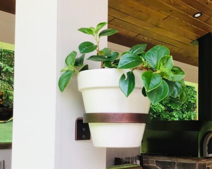 6 inch wall planter ring, Wall planter for indoor plants, 6 inch planter, Outdoor planter decor, Plant hanger, Plant wall decor, Made in USA
