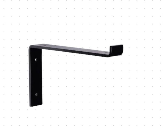 Z Bracket Heavy Duty, Black Z Shaped Bracket Steel, Rustic Z Mounting Bracket Metal, Large Long Wall Mount Bracket for Shelf 3 Inch 6 Inch