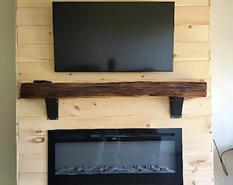 Rustic Steel Mantel Bracket, 4 Inch Wide, Heavy Duty, (Sold Individually)