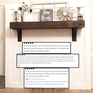 Handcrafted fireplace mantel support bracket made in USA from locally sourced steel.
