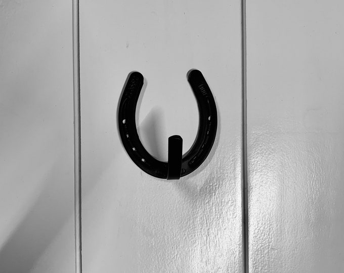 Horseshoe Wall Hook Metal, Horseshoe Hook for Wall, Black Horseshoe Wall Décor, Horseshoe Décor, Steel Hooks for Mudroom, Heavy Duty Hooks