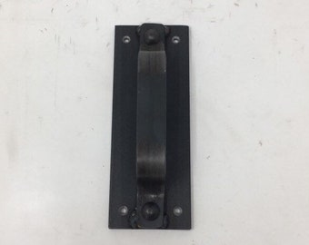 Black Metal Barn Door Handle, Industrial Farmhouse Pantry Door Pull