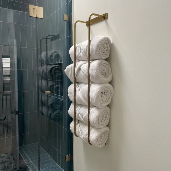 Bathroom Towel Storage, Wall Storage, Bathroom Decor, Towel