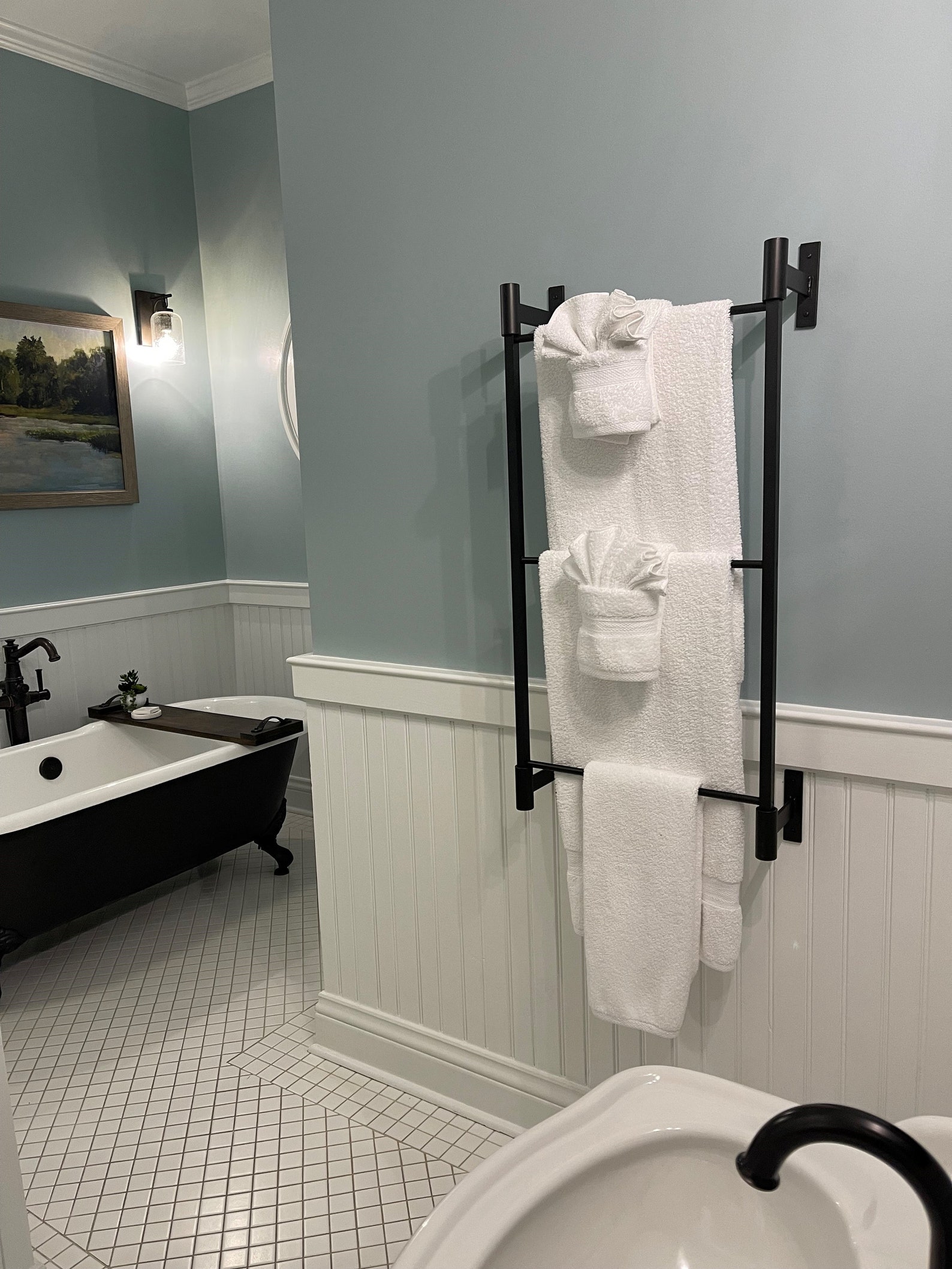 Bathroom Towel Storage Wall Mounted Bathroom Towel Holder - Etsy