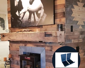Mantle Brackets, Mantel Bracket, Mantel, Fireplace Mantel Brackets, Metal Mantel Bracket, J Brackets for Barn Shelves, Rustic Mantle Bracket
