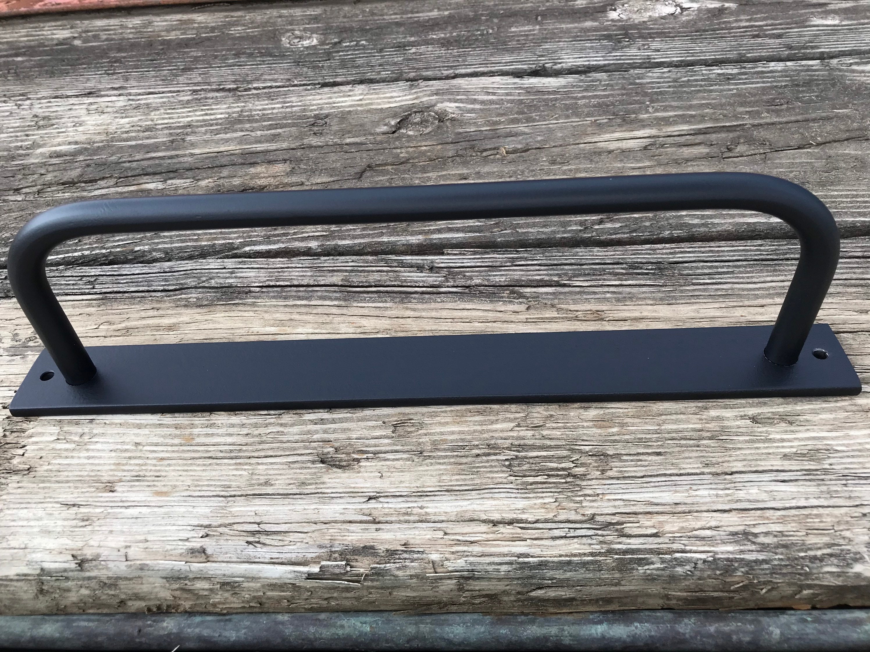 Black Metal Towel Bar, Industrial Towel Bar, Farmhouse Bathroom Towel