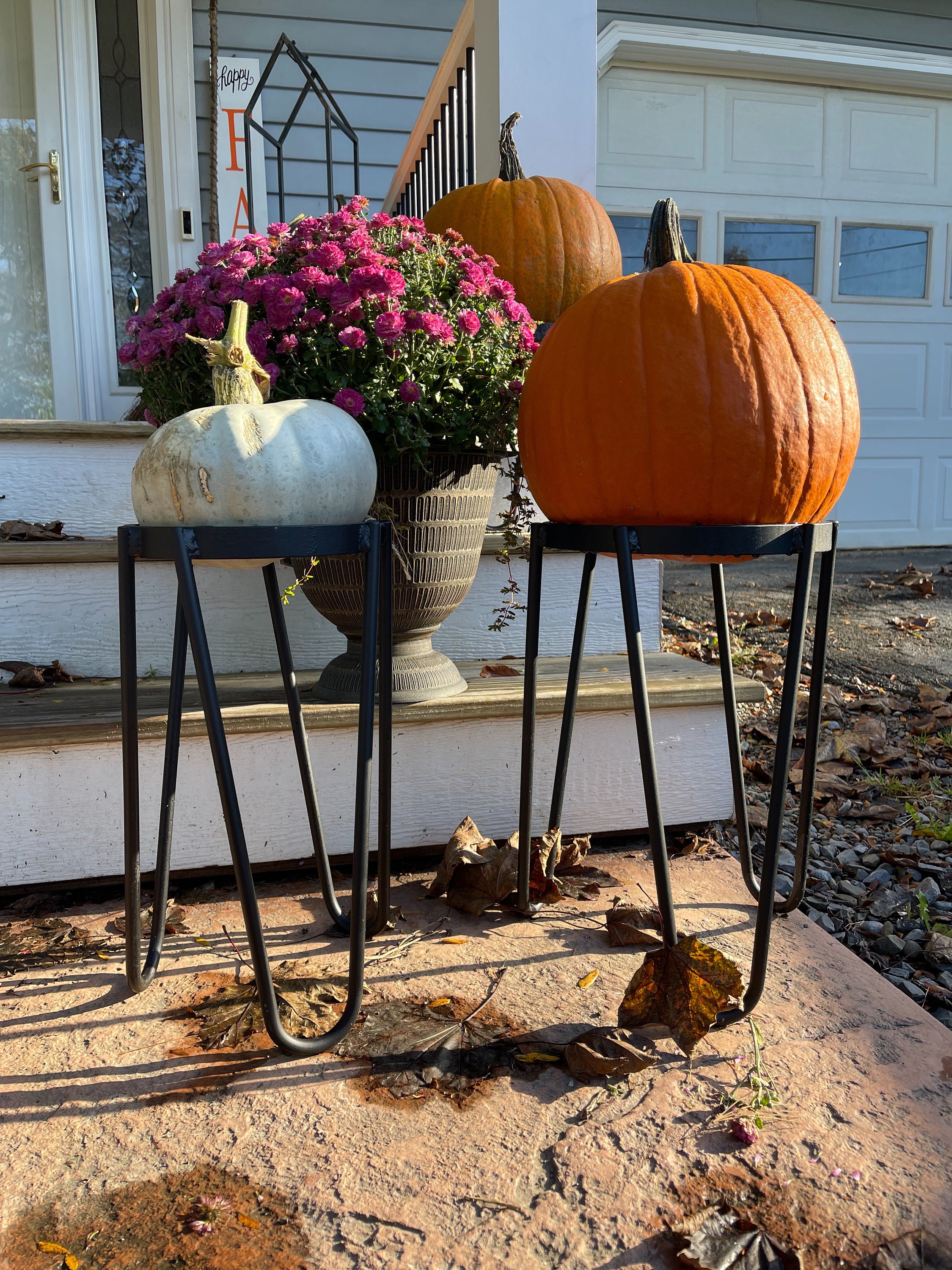 18 grand support de citrouille, décoration de citrouille d'Halloween, décor  de citrouille d'Halloween, décor de porche, décorations de porche, décor d'automne,  jardinière de maman -  France