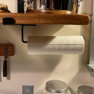 Stylish and Convenient Paper Towel Holder - Under Cabinet or Wall Mount - Available in Black, Gold, Silver, Copper, or Metal Finish