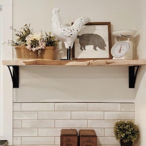 The Niagara Arched Shelf Bracket – Round Bar Supports, Decorative Steel, Modern Farmhouse Kitchen Shelving, Handmade USA zdjęcie 1