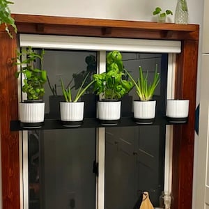 Horizontal Planter, 4 inch and 6 inch Size Pots, Black, Gold, Silver, Copper finishes available | Made in the USA