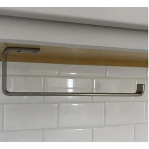Modern Paper Towel Holder - Under Cabinet or Wall Mounted, Available in Black, Gold, Silver, Copper Finish