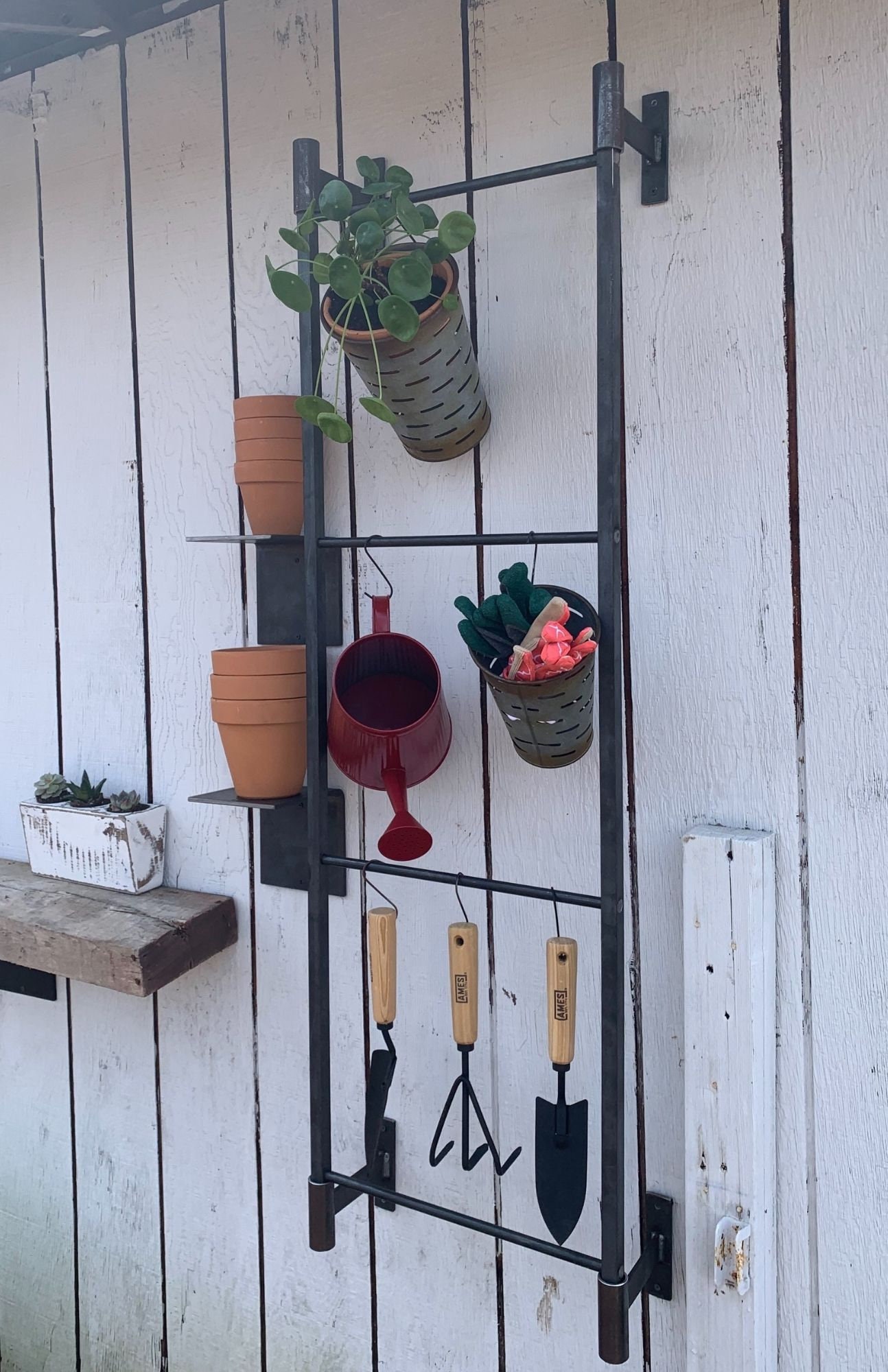 Blanket Ladder Wall Mounted Blanket Ladder Modern Farmhouse Etsy