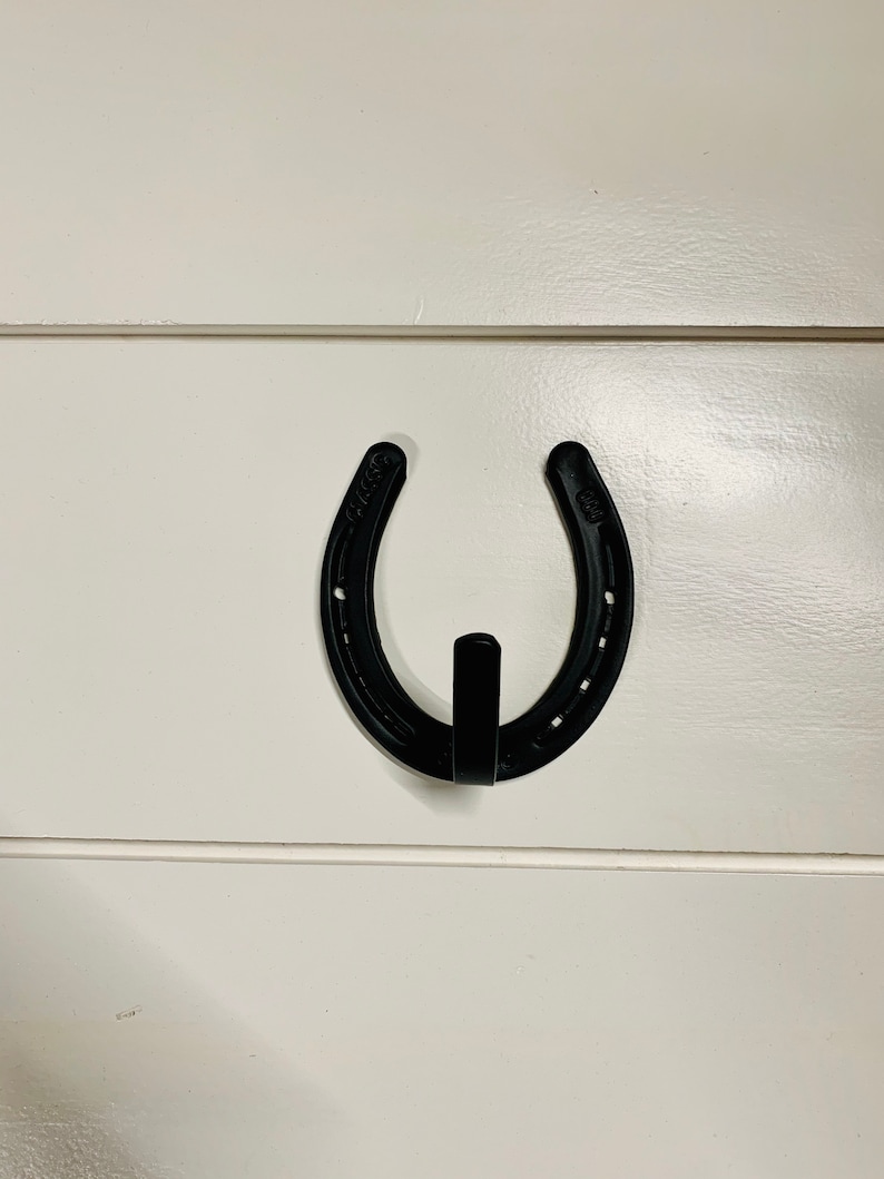 Horseshoe Wall Hook Metal Horseshoe Hook for Wall Black Etsy