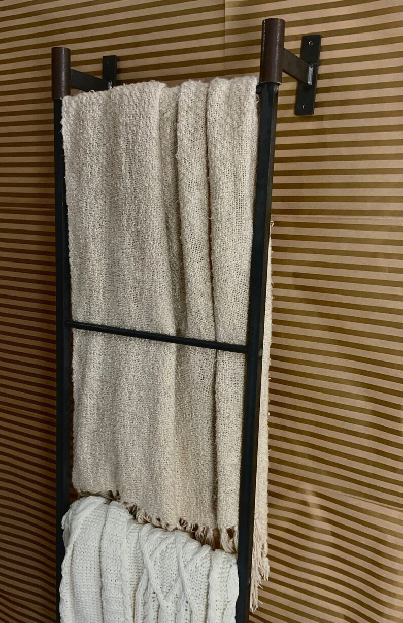 Blanket Ladder Wall Mounted Blanket Ladder Modern Farmhouse Etsy