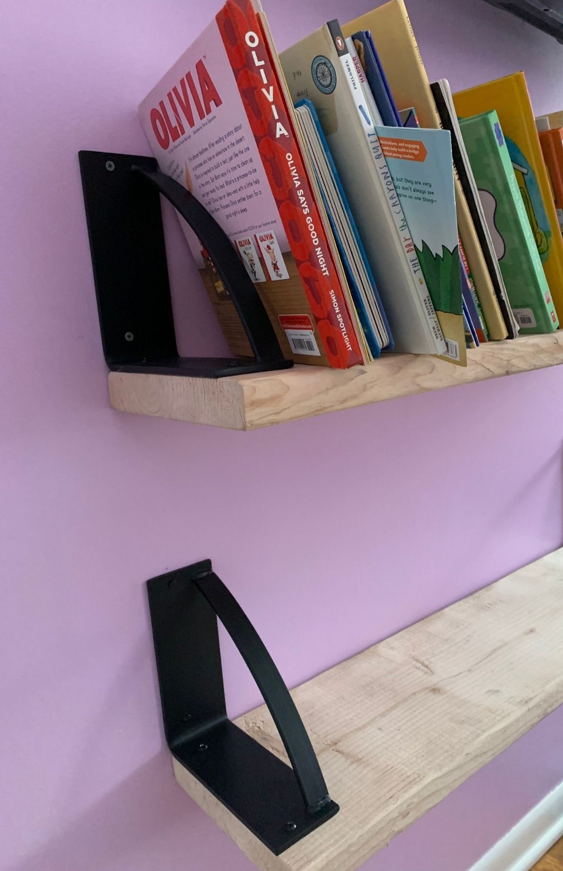 Floating Bookshelf Bracket SOLD INDIVIDUALLY Industrial Etsy