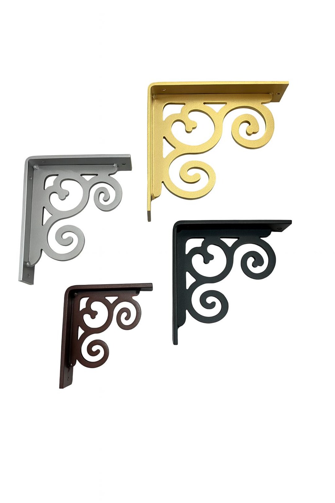 Rustic Scroll Rack Rustic Steel Scroll Shelf Bracket: Heavy-duty Industrial Corbel - Etsy