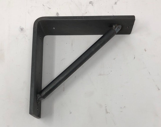 IndustrialFarmCo Heavy Duty L Bracket for Shelves - Modern Farmhouse Shelf Bracket - Black Steel - Made to Order - USA Handmade