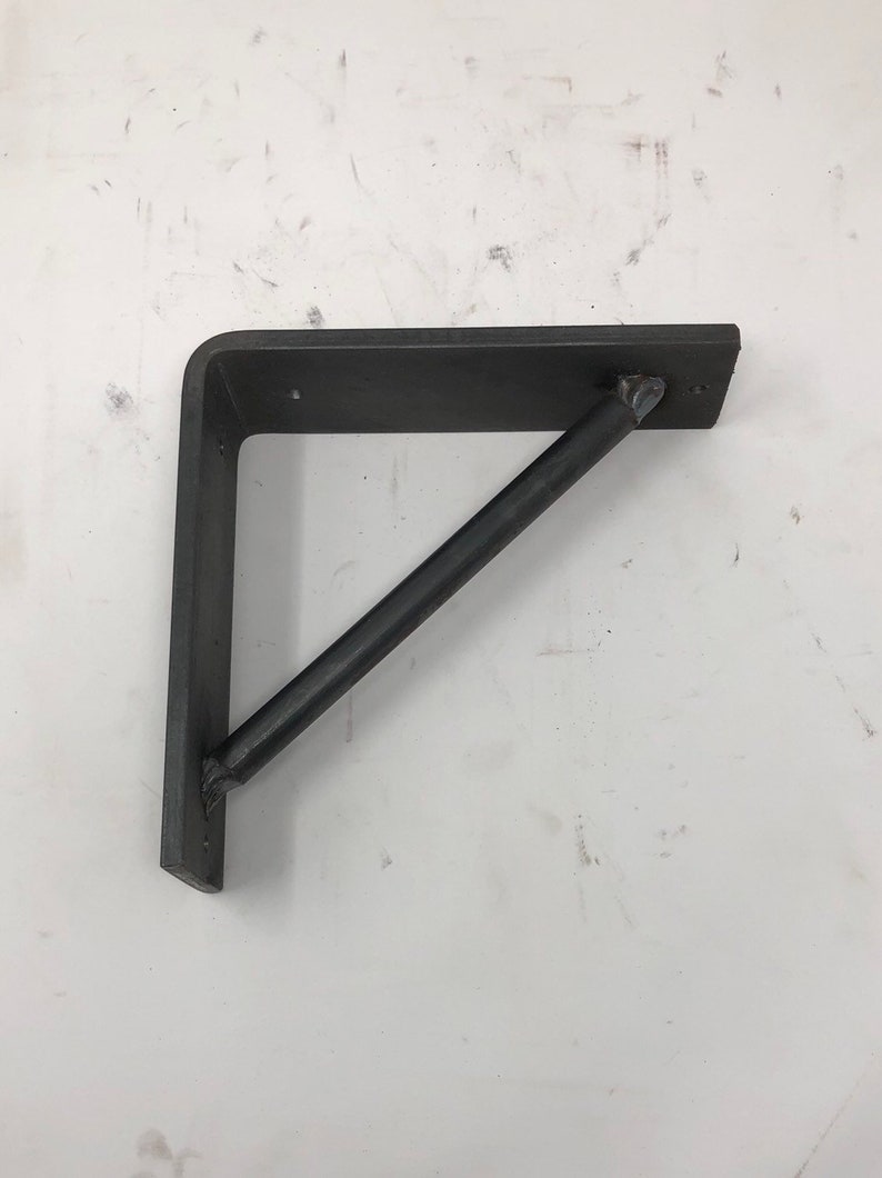 Industrial Shelf Bracket Black Heavy Duty Shelf Bracket Etsy