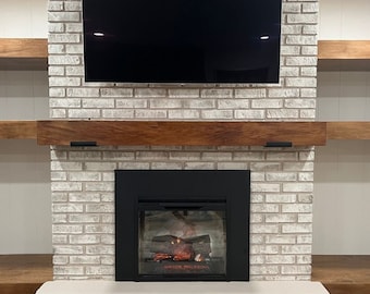 Rustic Farmhouse Decor: Minimalist J Bracket for Quick & Easy Shelf Installation