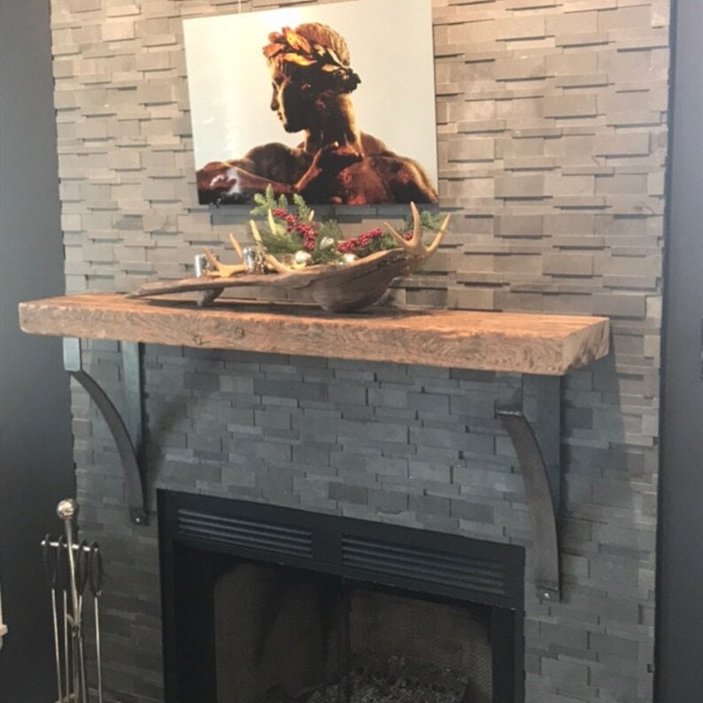 Unique metal mantle bracket supports