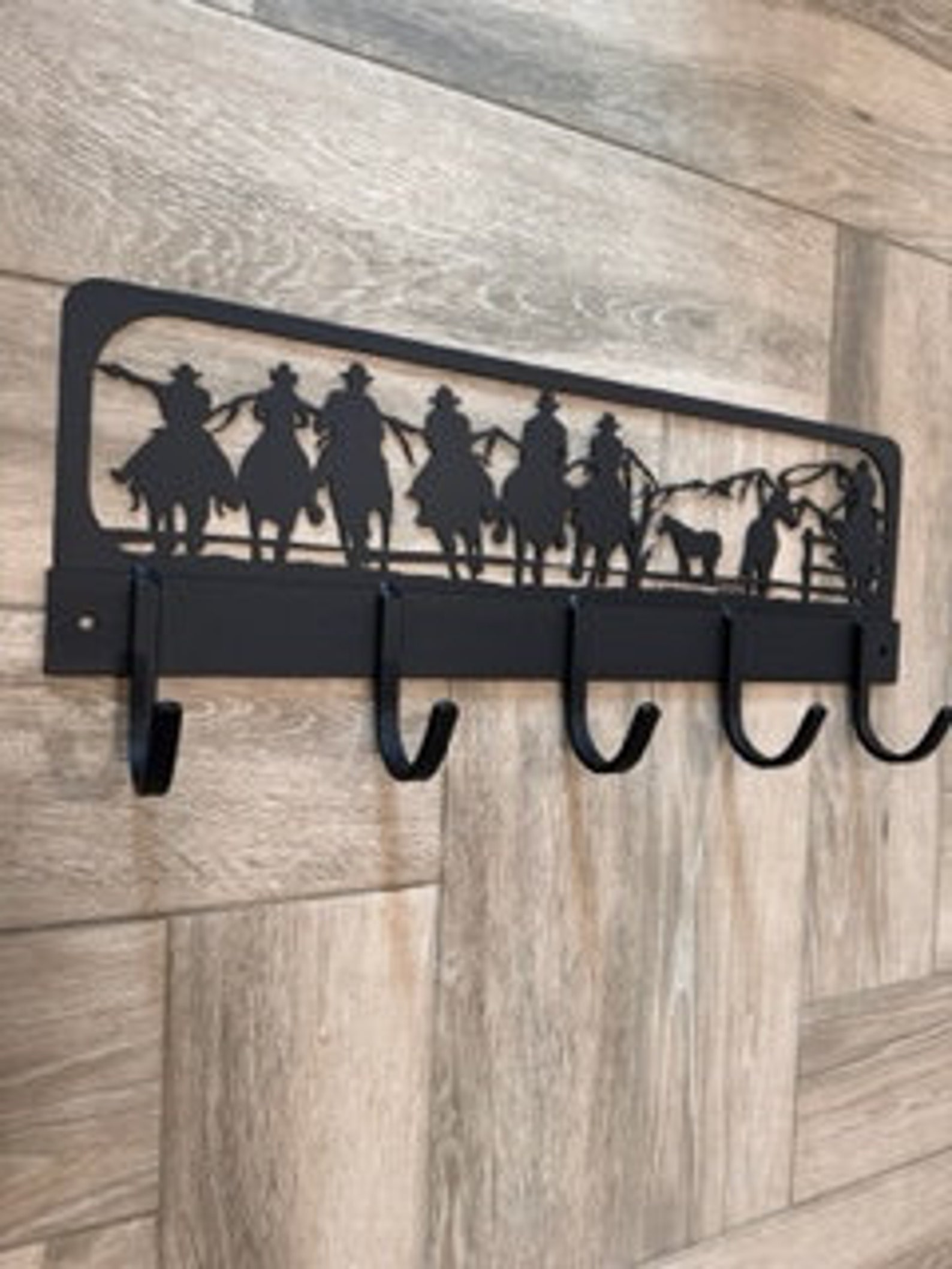 Rodeo Racks Handmade Steel Cowboy Coat Rack | Western Ranch Hooks, Rodeo Decor - Etsy