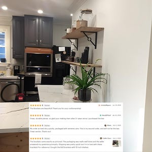 Soporte de estante metálico de estilo industrial con anillo circular para montaje en pared, herrajes rústicos para baño y decoración de estantes de cocina imagen 15