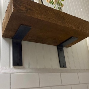 The Lucas 2" Raw Steel Shelf Support – Heavy Duty, Powder Coat Options, Handmade USA